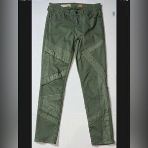 Pilcro Stet Moto Pants in Olive Green Sz 27